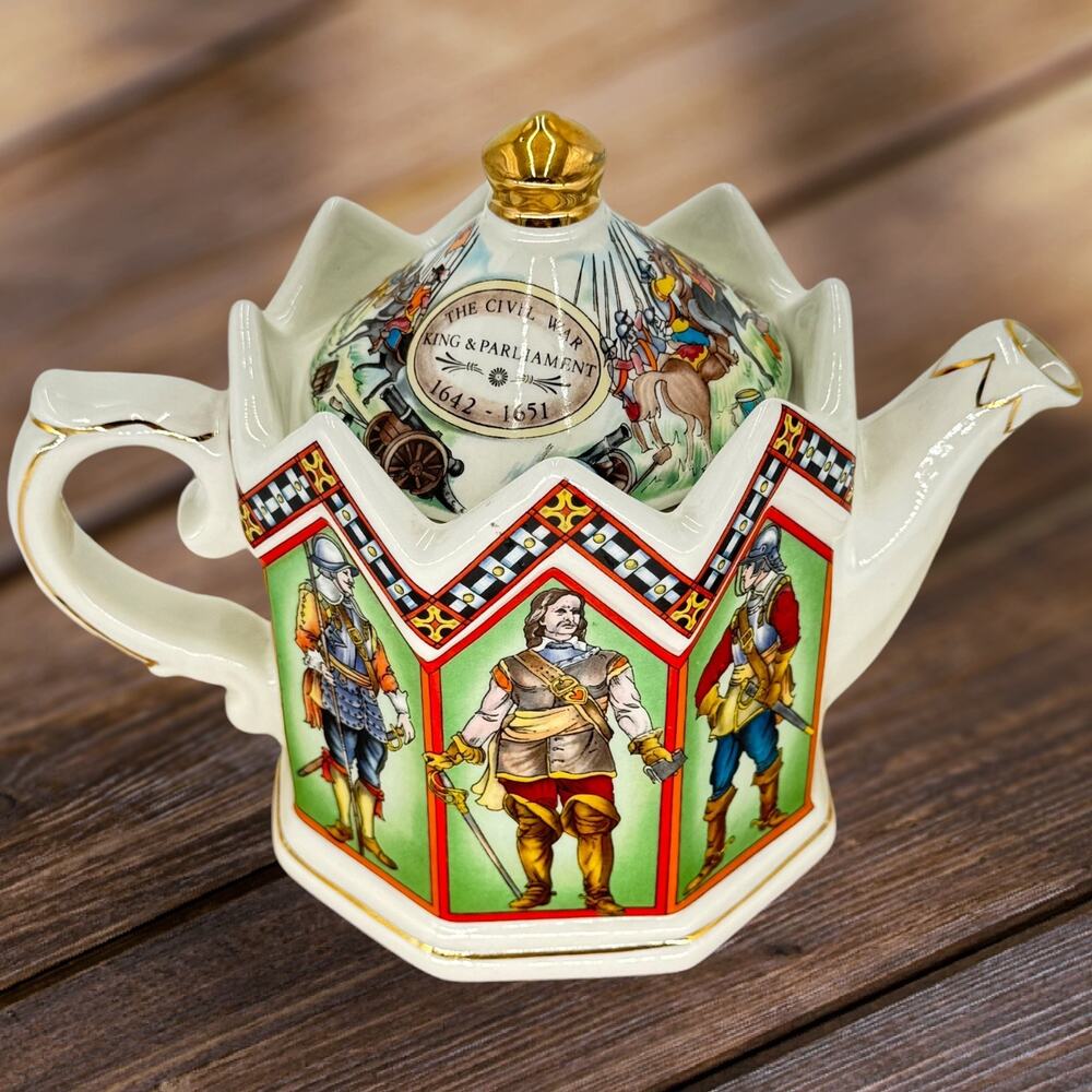 Vintage Sadler England Historical Series "Civil War" Porcelain Teapot No. 4542 - Picture 3 of 7